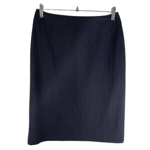 Tahari ASL Women's Pinstripe Pencil Skirt Navy Blue Size 4 Career Office